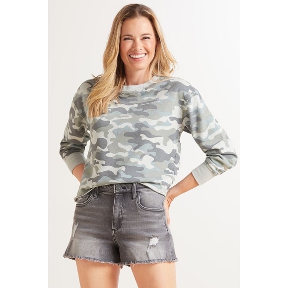 Spiritual Gangster Tops - Spiritual Gangster Mazzy Pullover Sweatshirt in Camo